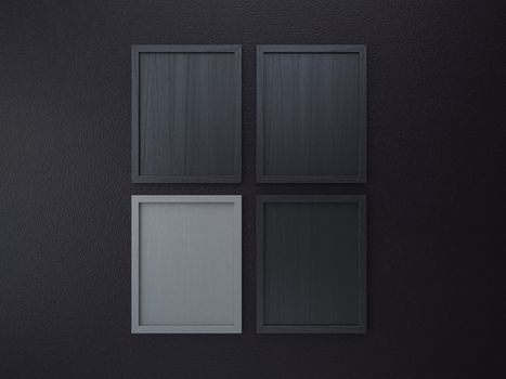 blank frame on interior wall gray tone color