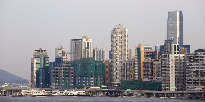 Hong Kong cityscape , crowded building