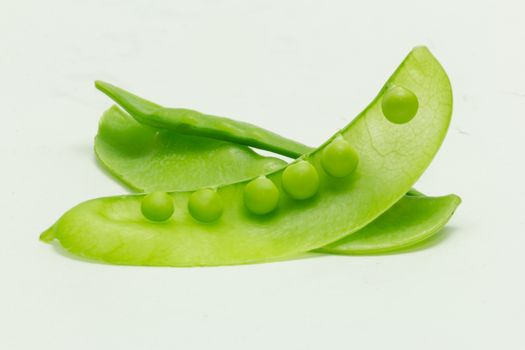 snow pea isolated on white background