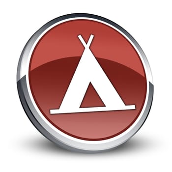 Icon, Button, Pictogram with Camping symbol