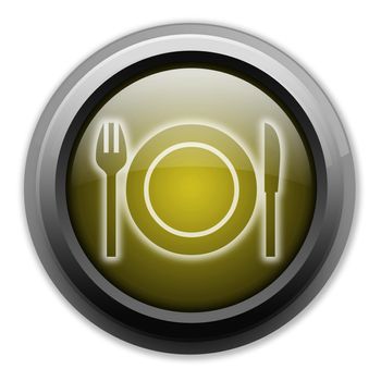 Icon, Button, Pictogram with Eatery, Restaurant symbol