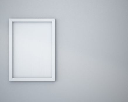 Blank frame on light gray wall.