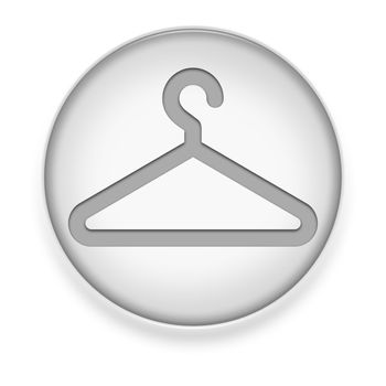 Icon, Button, Pictogram with Coat Hanger symbol