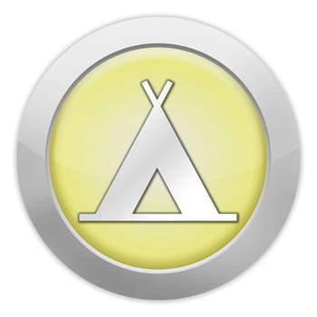 Icon, Button, Pictogram with Camping symbol