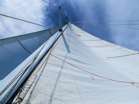 Sailboat rigging.