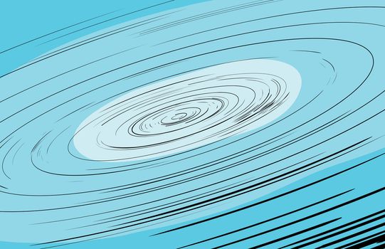 Fast moving abstract spinning hurricane background illustration in blue