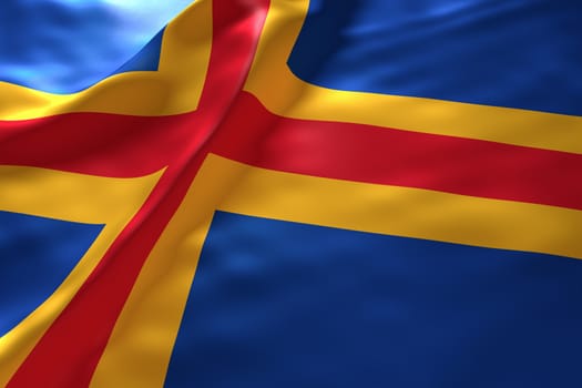 Aland flag background