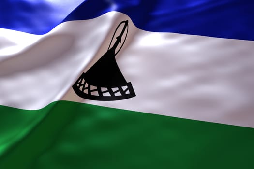 Lesotho flag background