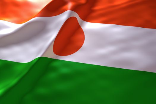 Niger flag background