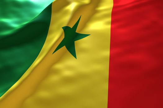 Senegal flag background