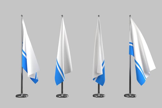 Altai Republic indoor flags isolate on white background