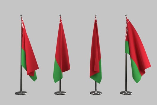 Belarus indoor flags isolate on white background