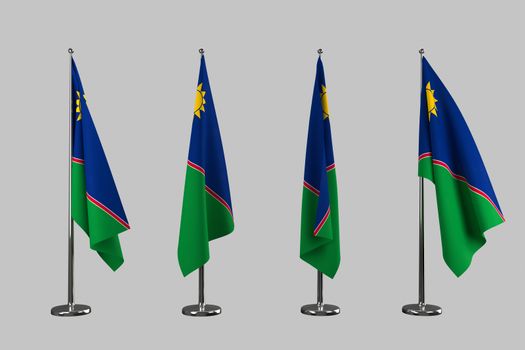 Namibia indoor flags isolate on white background