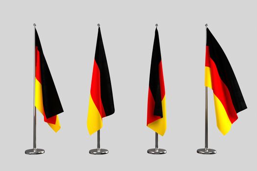 Germany indoor flags isolate on white background