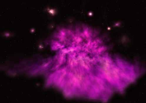Far being shone nebula and star field against space. "Elements of this image furnished by NASA".