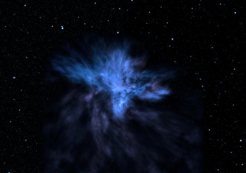 Far being shone nebula and star field against space. "Elements of this image furnished by NASA".
