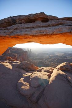 sunrise at mesa arch in canyonlands national park