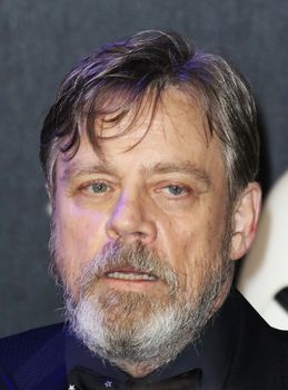 ENGLAND, London: Mark Hamill, who plays Luke Skywalker, attends the London premiere of Star Wars: The Force Awakens, at Leicester Square on December 16, 2015.