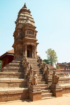 Temple of old buddhistic city. Baktaphur, Nepal