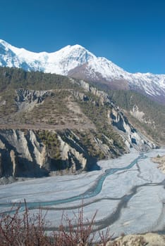 Marsyangdi river, pass through the Tibetan valley.