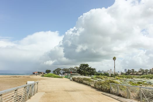 Beautiful cloud along the beach in San Francisco, USA.