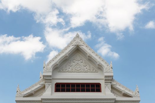 Detail of top of the building in Thai style.