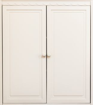 Bookcase closed door with nude color.