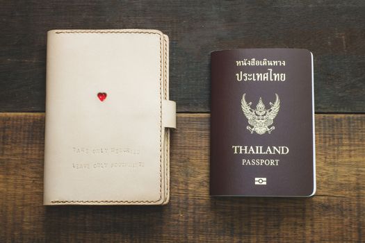 thai passport and art cover