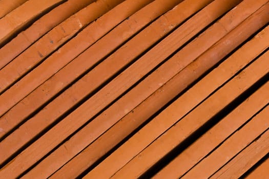 Row of tile in the construction site in Bangkok.