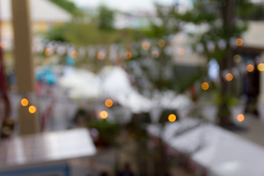 Blur picture of market in the rainy day