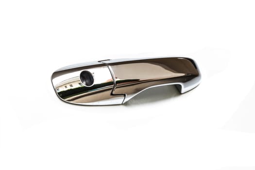 Car door handle on the white background.