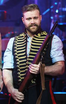 UK, London: Daniel Bedingfield performs a number from Jeff Wayne's musical adaptation of the War of the Worlds at the Dominion Theatre in London on February 12, 2016.