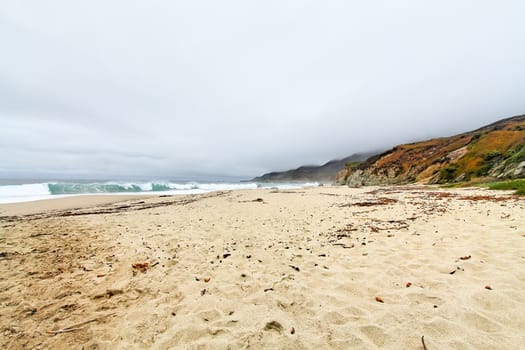 beach on highway 1, Big Sur, California, USA