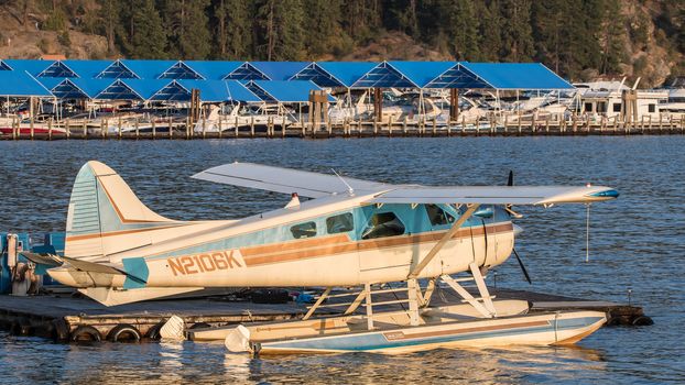 Seaplane on Lake Coeur d'Alene in Idaho.