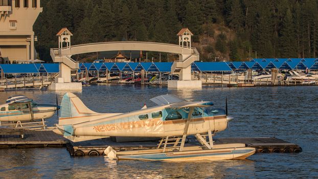 Seaplane on Lake Coeur d'Alene in Idaho.