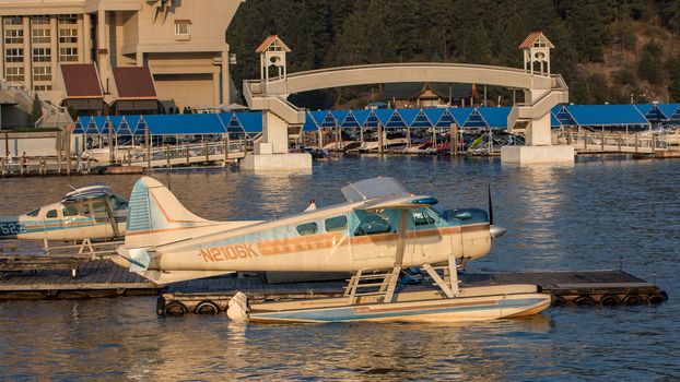 Seaplane on Lake Coeur d'Alene in Idaho.