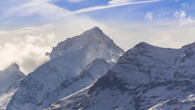 The Dent Blanche, culminating at 4'357 meters, Valais, Switzerland.