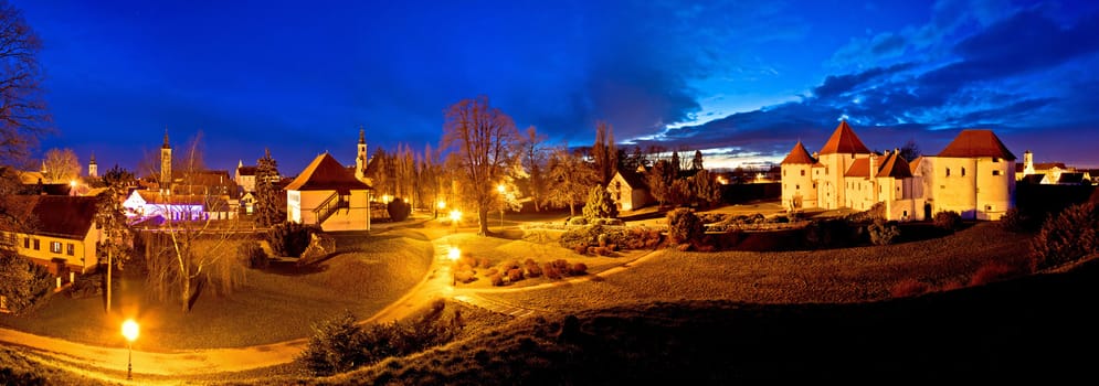 Town of Varazdin evening panorama, Croatia