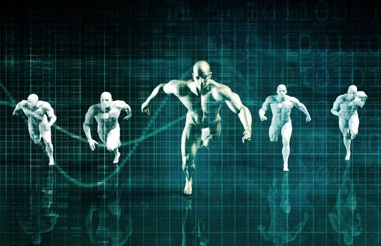 Sports Technology Abstract Concept Background as Art