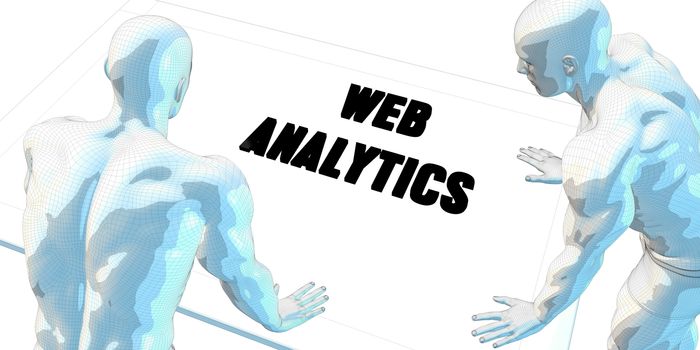 Web Analytics Discussion and Business Meeting Concept Art