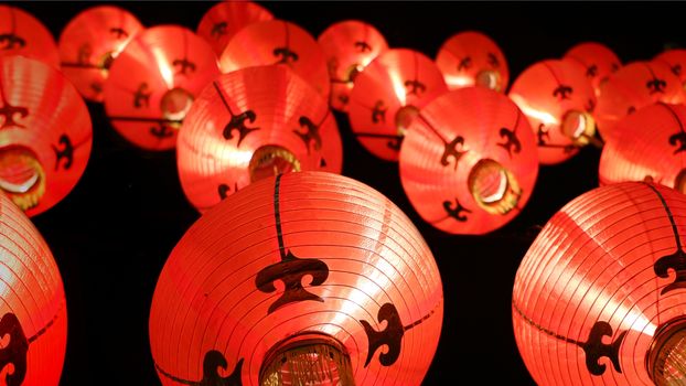 Colorful lanterns at night ( Tang Lung ) - Chinese New Year decorations