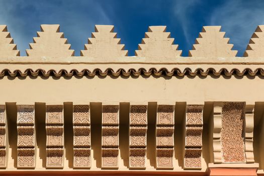 Beauty of the details of traditional arabian architecture. El Mansour Mosque, Marrakesh, Morocco