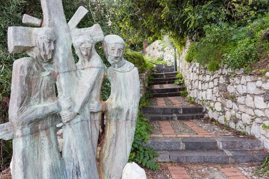 Stations of the Cross in Sicily, Italy.