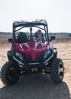 RC buggy in the desert, summer day