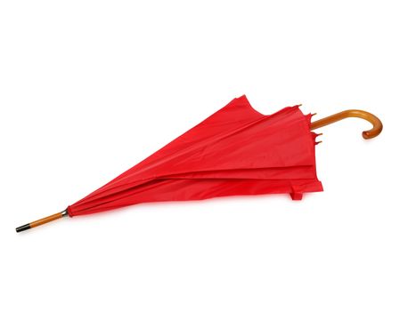 red umbrella isolated on white background