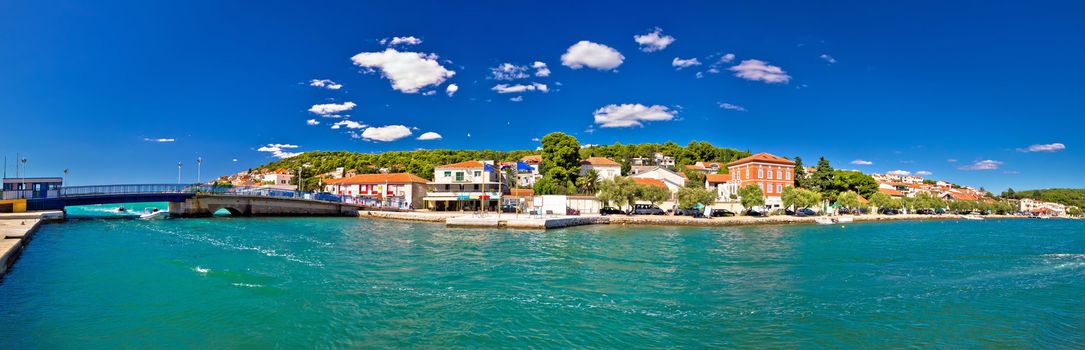 Tisno panoramic view from Murter island, Dalmatia, Croatia