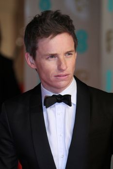 UK, London: British actor Eddie Redmayne poses on the red Carpet at the EE British Academy Film Awards, BAFTA Awards, at the Royal Opera House in London, England, on 14 February 2016. 