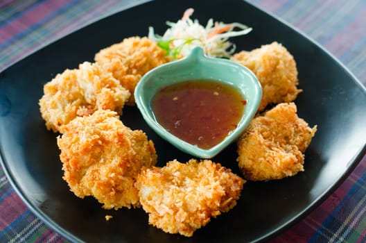 Deep fried Shrimp Cake (Tod Mun Kung),Thai food