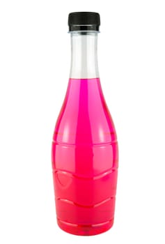 Bright Pink water bottle isolate on white background