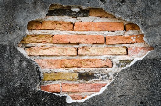 cracked concrete  brick wall background,concept obstacle and barricade.